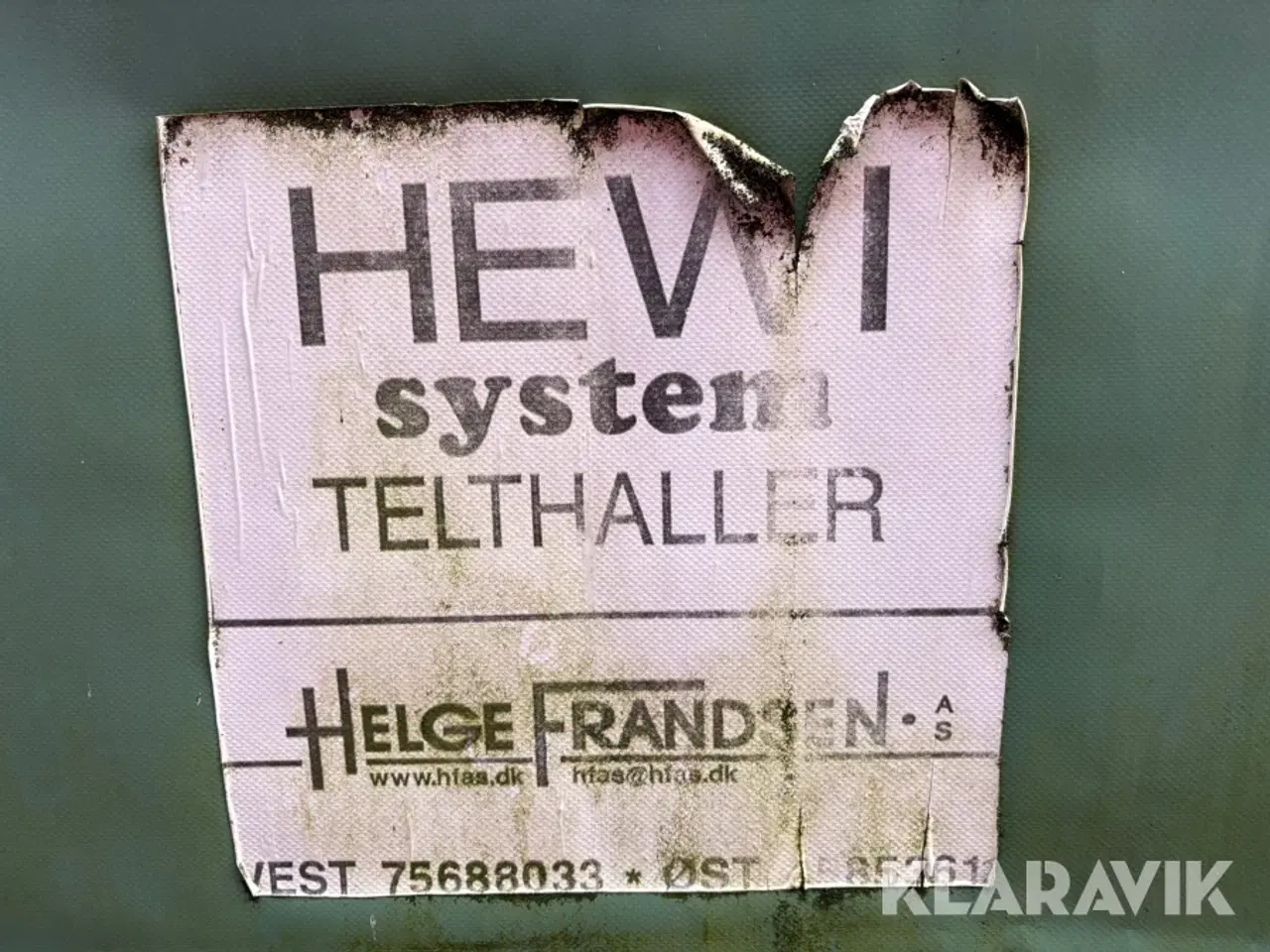 Billede 12 - Lagertelt med pressening Helge Frandsen galvaniseret stålspær