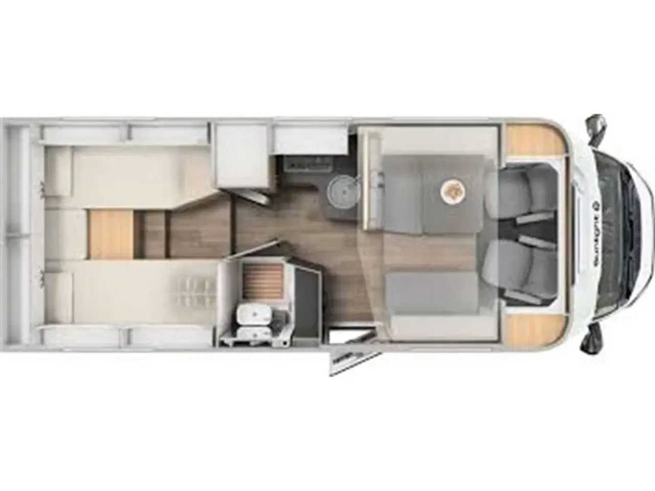Billede 5 - 2019 - SunLight T 67 Activ   Km 42000 - 5 selepladser - hævesænkeseng.