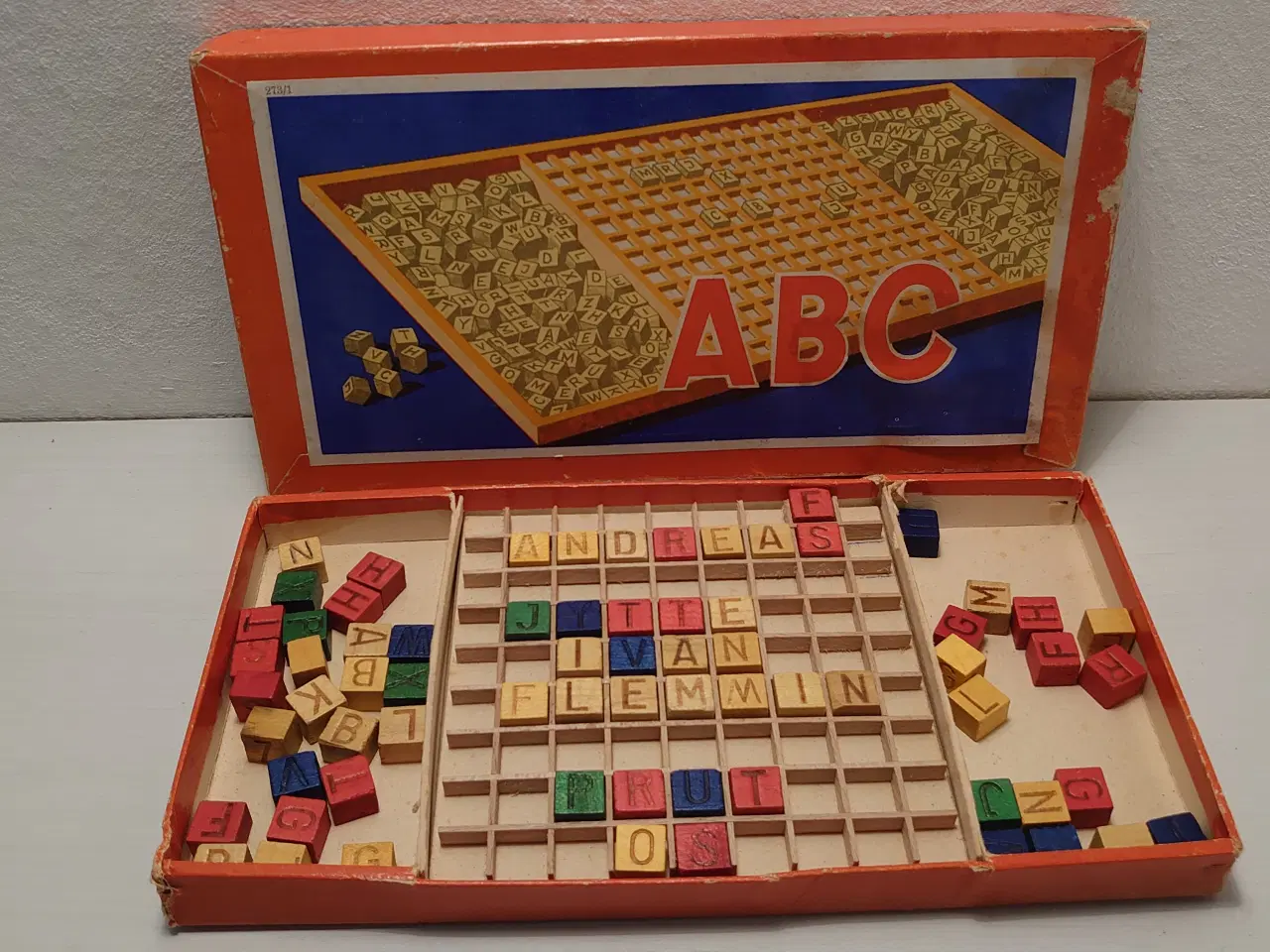 Billede 1 - Vintage ABC læringsspil/læggespil. 1950-60