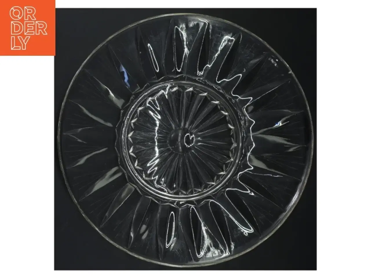 Billede 1 - Antikt Glasfad (str. Ø 29 cm)