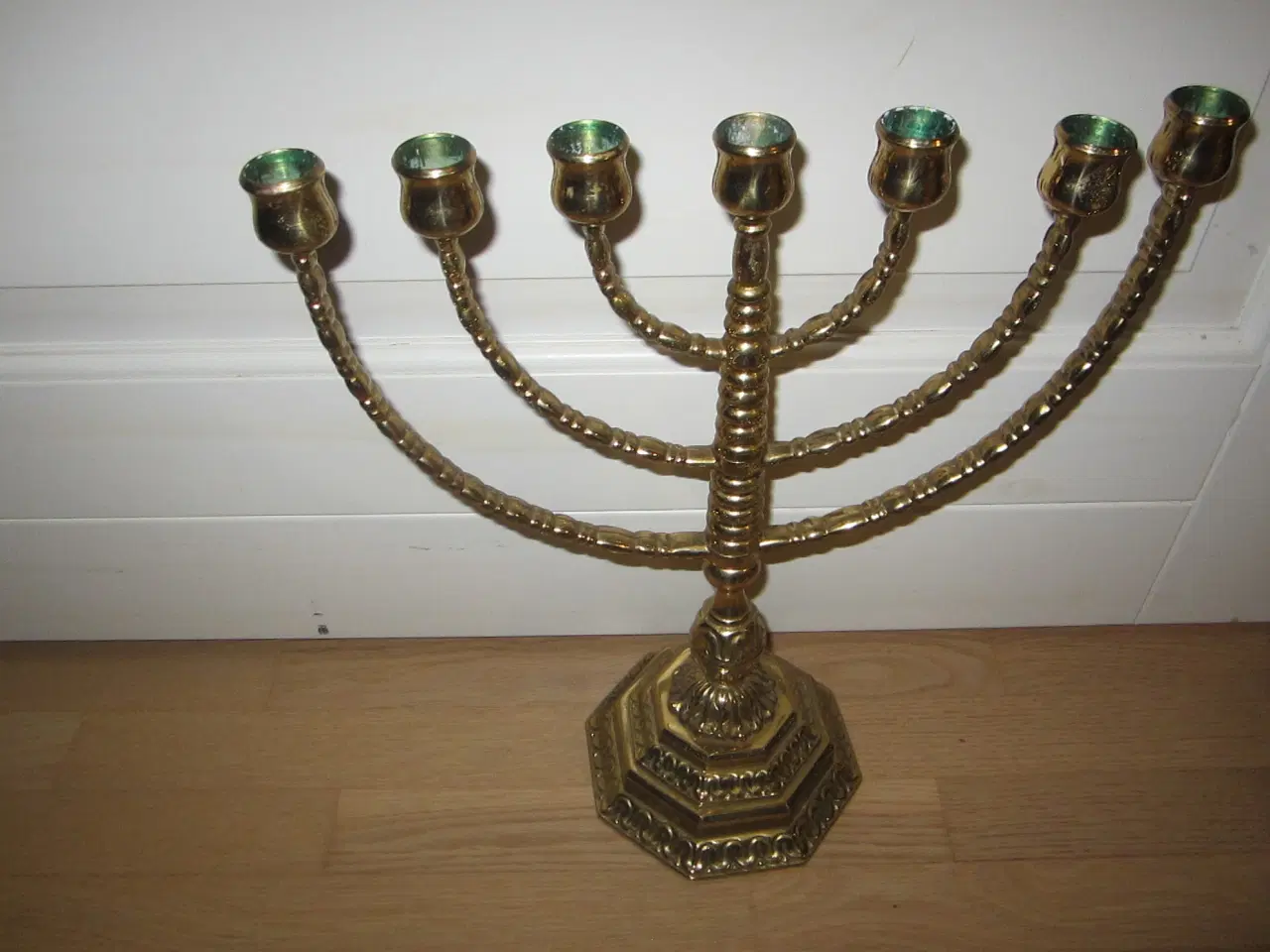 Billede 5 - Utrolig flot og tung 7 armet messing stage, tun