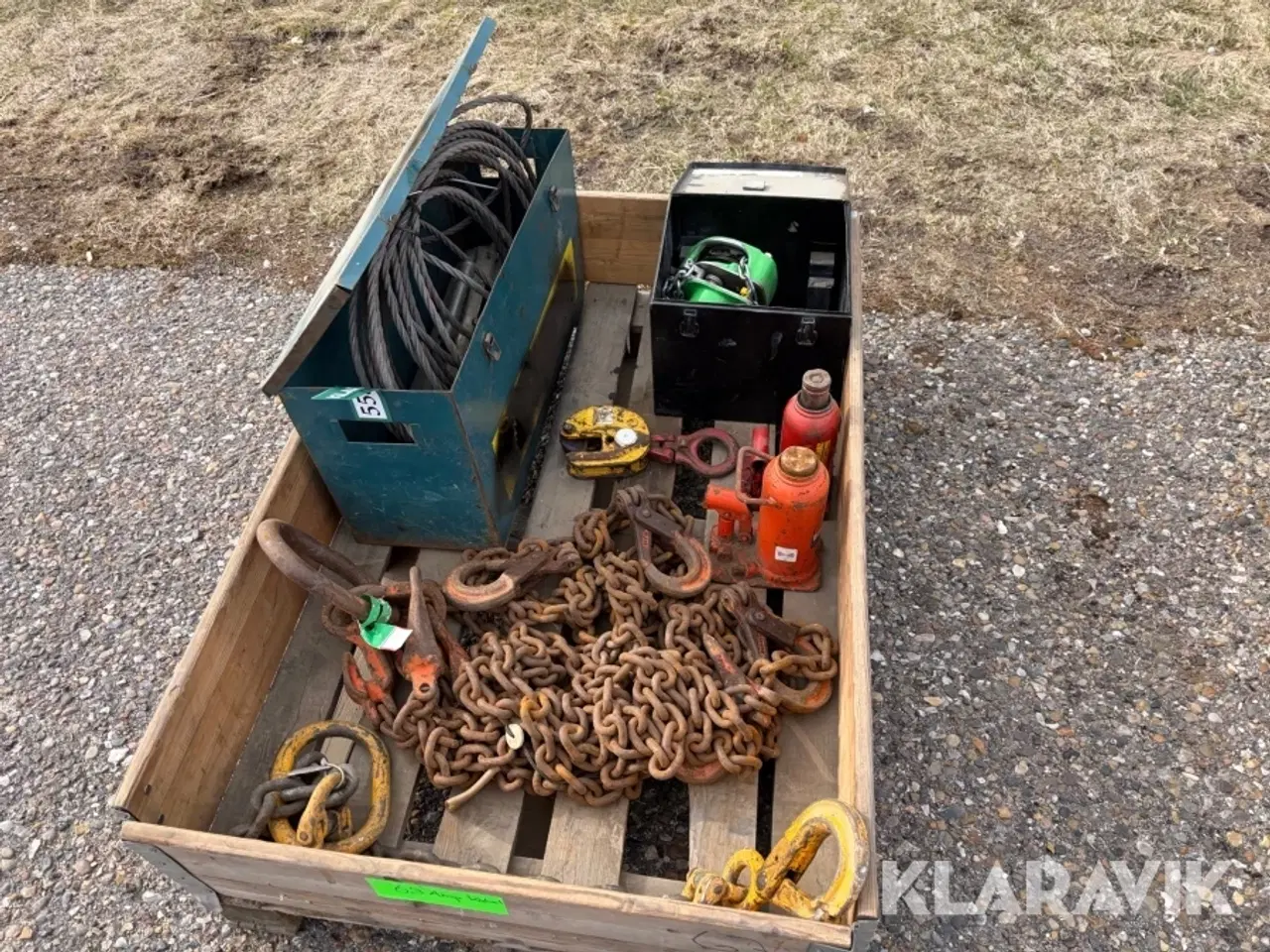 Billede 2 - Kædetalje trifortalje kædeslængder pladeklo og donkrafte samlet lot