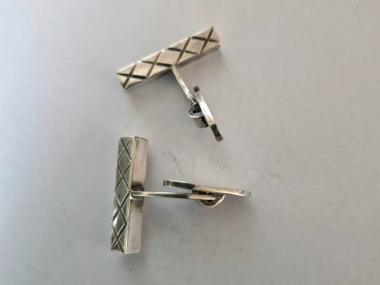 Billede 4 - Vintage sterling manchetknapper I harlekin design 