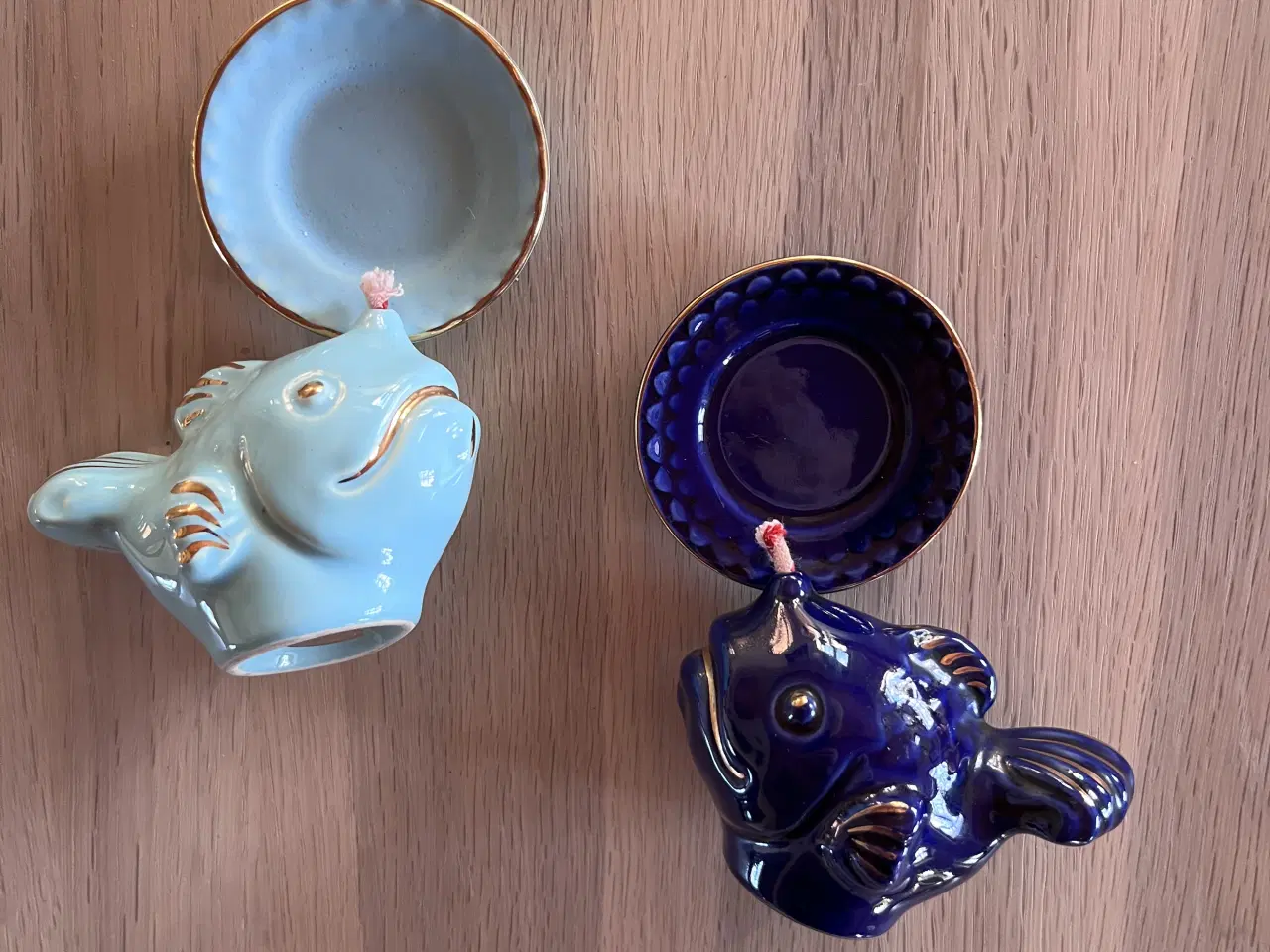 Billede 2 - Søholm Keramik – 2 stk. Retro Fisk-olielamper