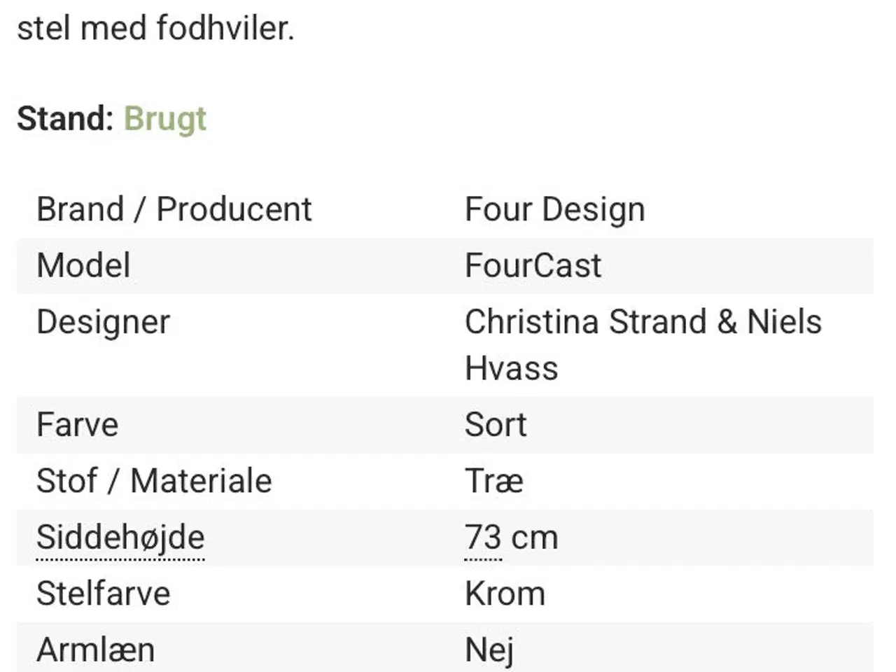 Billede 5 - Four Design FourCast barstole