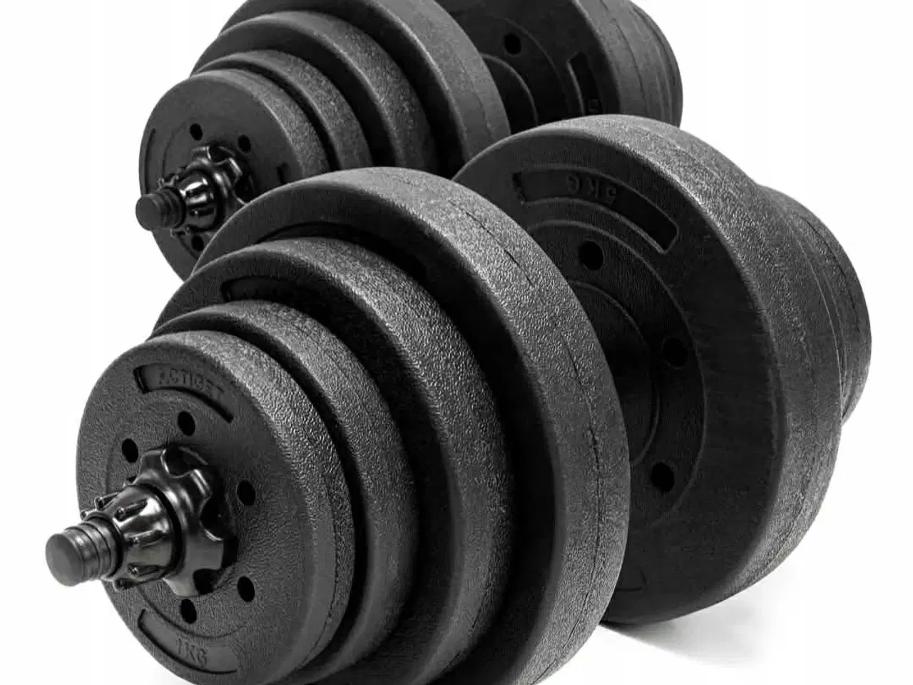 Billede 2 - Håndvægte 2x20kg – Premium Bituminøs Kvalitet