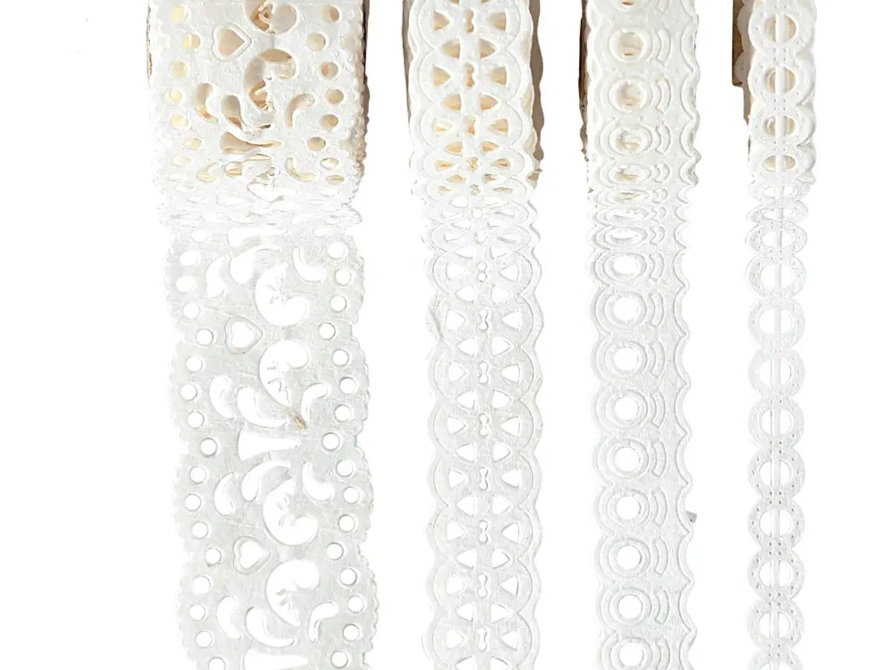Billede 1 - Papirblonde, B: 8-23 mm, hvid, 4x2m/ 1 pk.