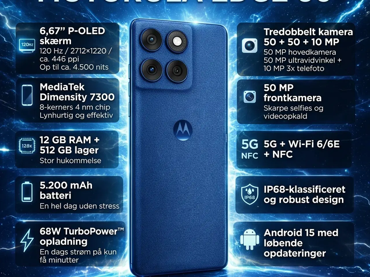 Billede 1 - 🔥 Helt ny Motorola Edge 60 5G 512 GB - Uåbnet 🔥