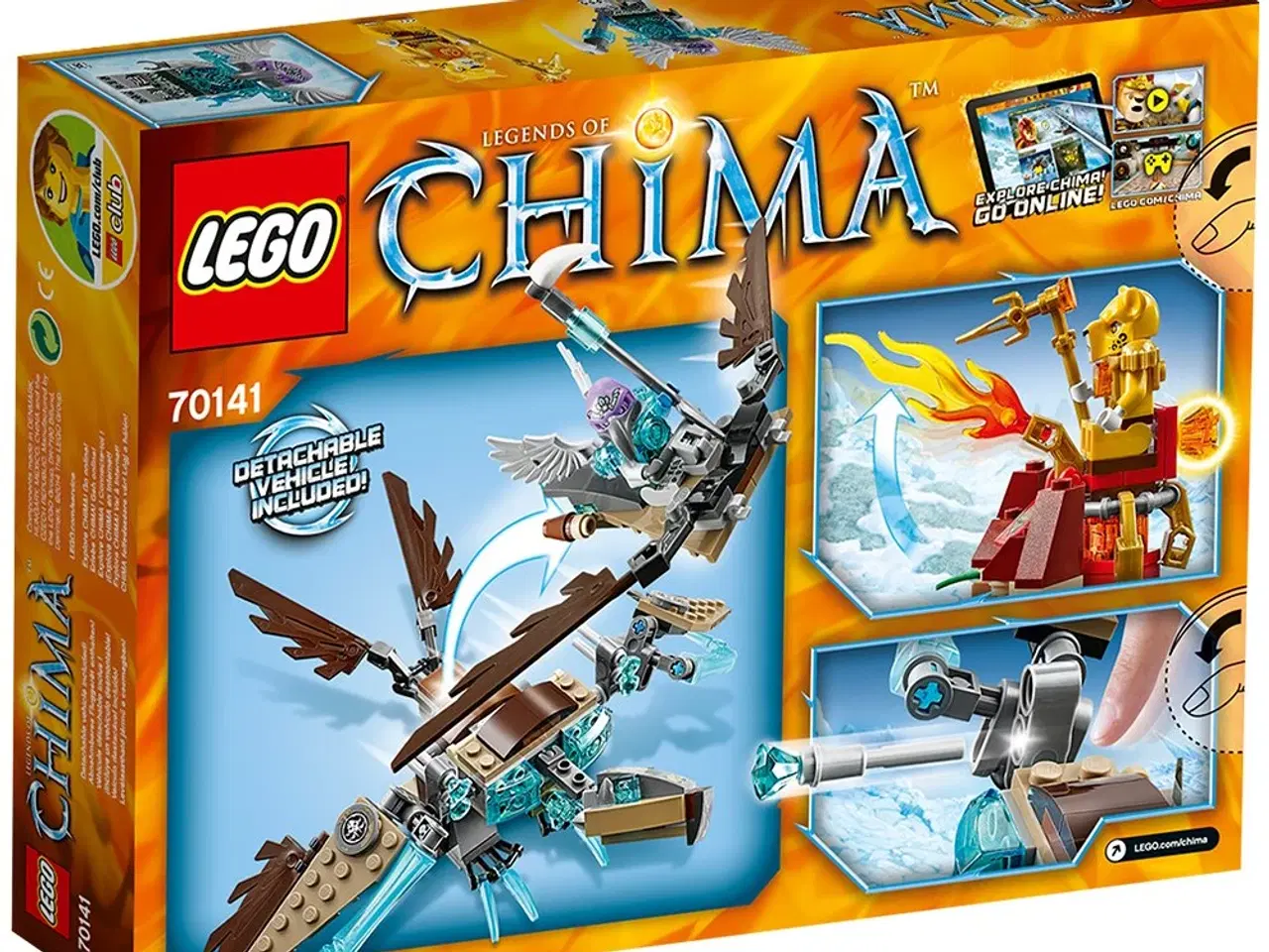 Billede 6 - LEGO Chima Rascal fly, Eglor motorcykel, Vardy fly