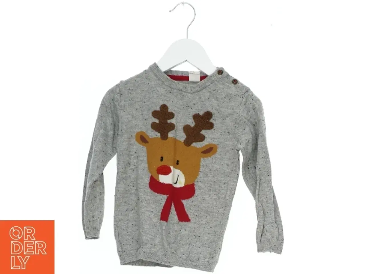 Billede 1 - Børnesweater med rensdyrmotiv fra H&M (str. 98)