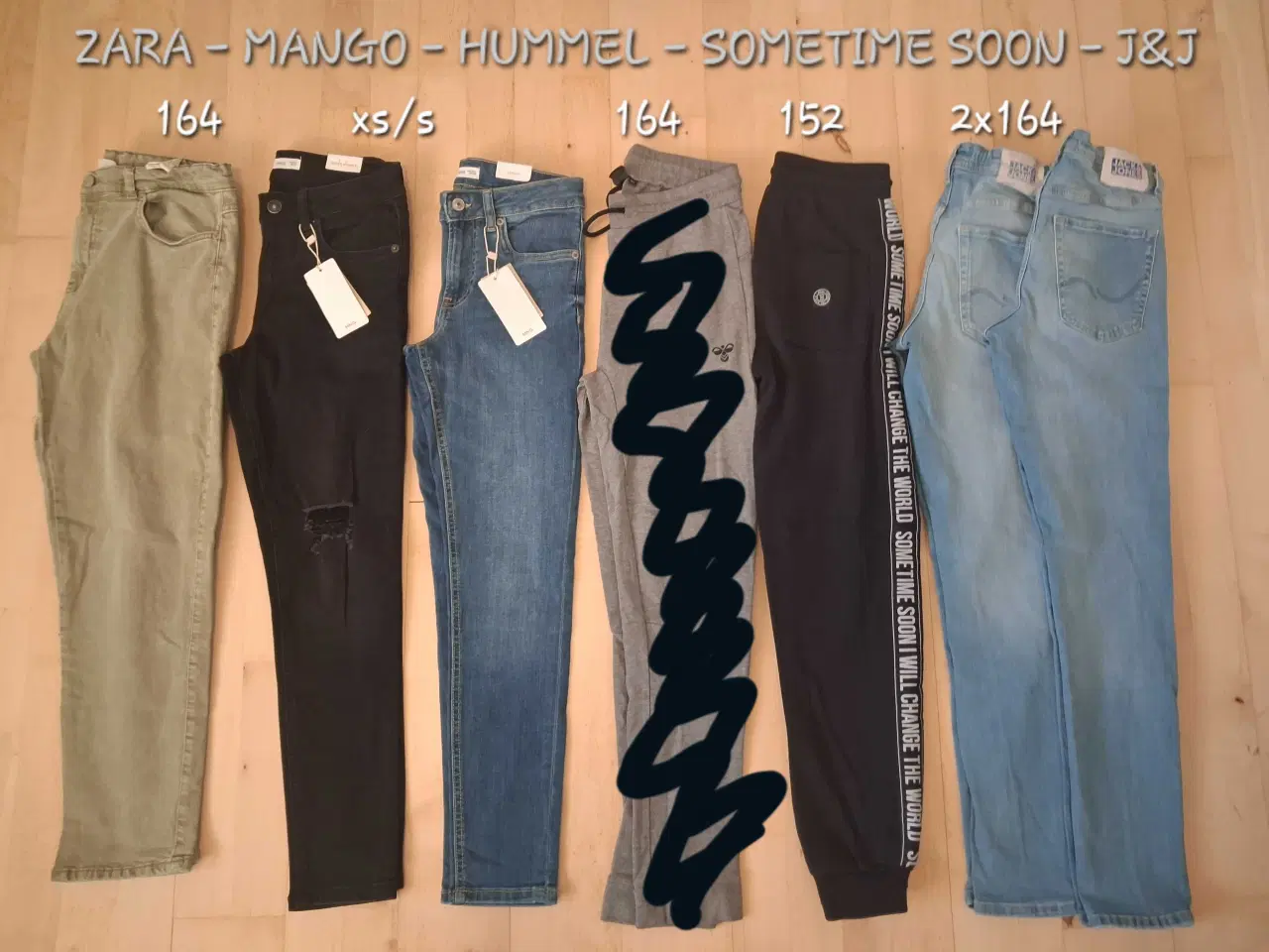 Billede 1 - 13år, 6x bukser 