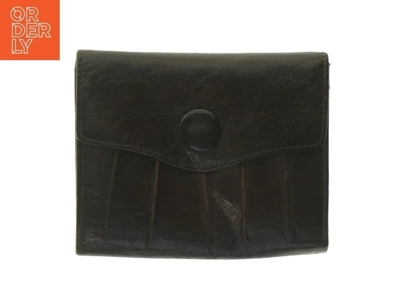 Billede 1 - Sort læderpung fra Belsac (str. 12,5 x 10 cm)