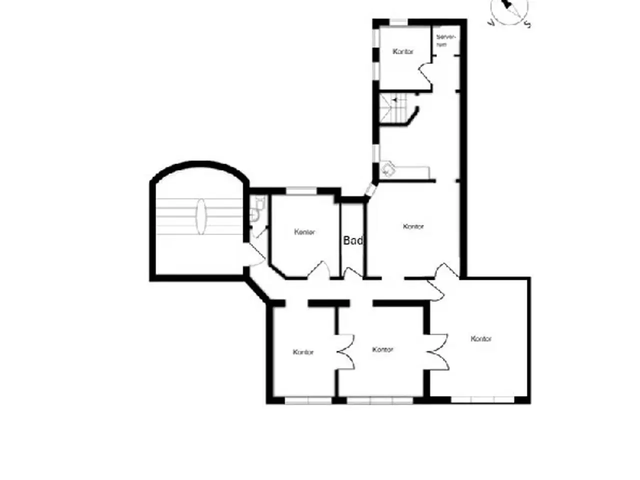 Billede 15 - Kontorlejemål med bolig beliggende i flot ejendom med smukke detaljer