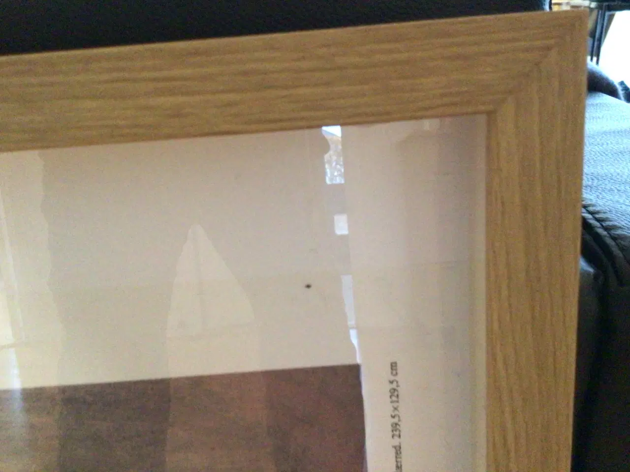 Billede 1 - Ramme, RØDALM, egetræsmønsteret 70 x 100 