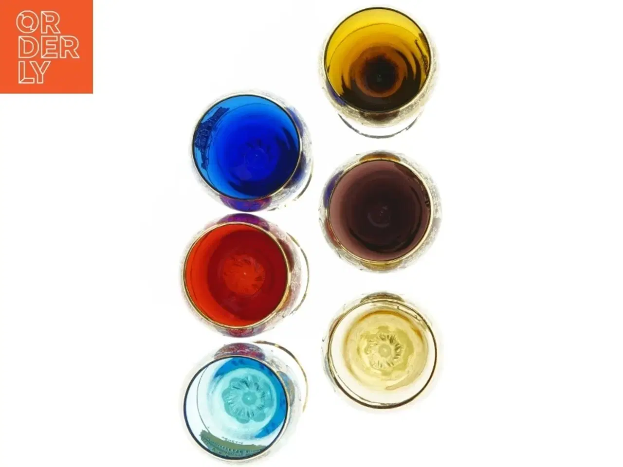 Billede 2 - Farverige vinglas med Venezia-motiv (str. 19 cm. 6 styk)