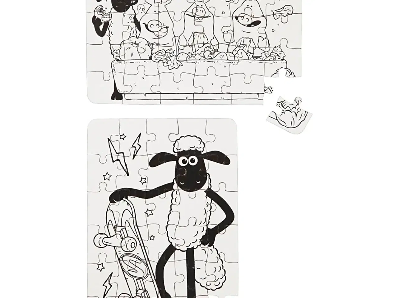 Billede 1 - Frode Får Puslespil 2 stk. - Kreativ Læring