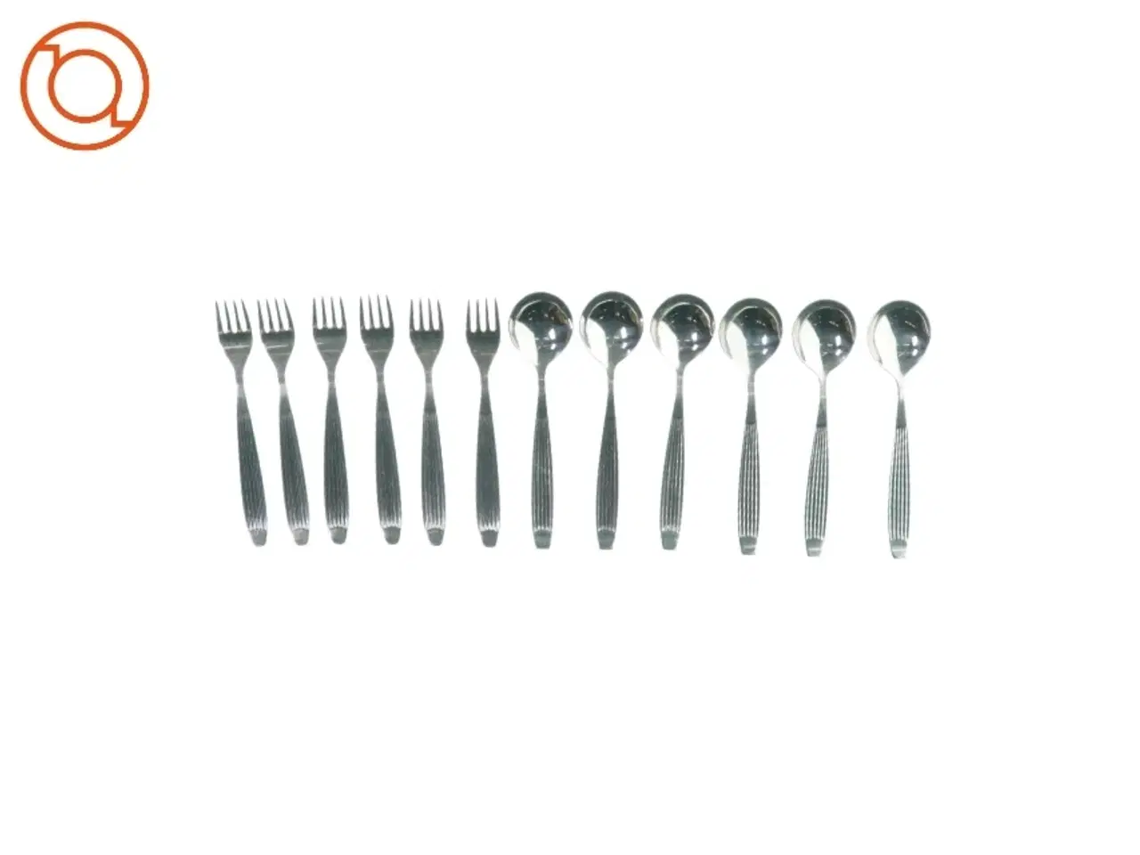 Billede 1 - Bestiksæt (6 gafler og 6 skeer) fra Ukendt (str. L:20cm)