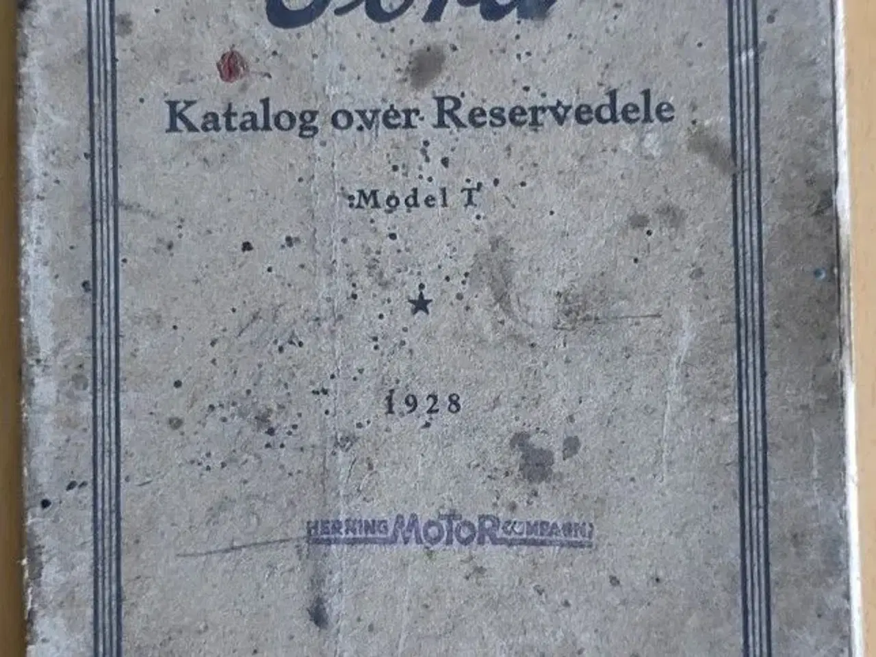 Billede 1 - Katalog over Reservedele "Model T"