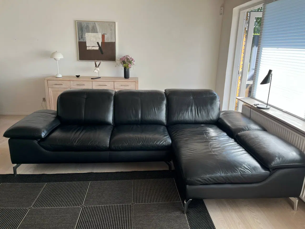 Billede 6 - Hjørnesofa med chaiselong- læder 