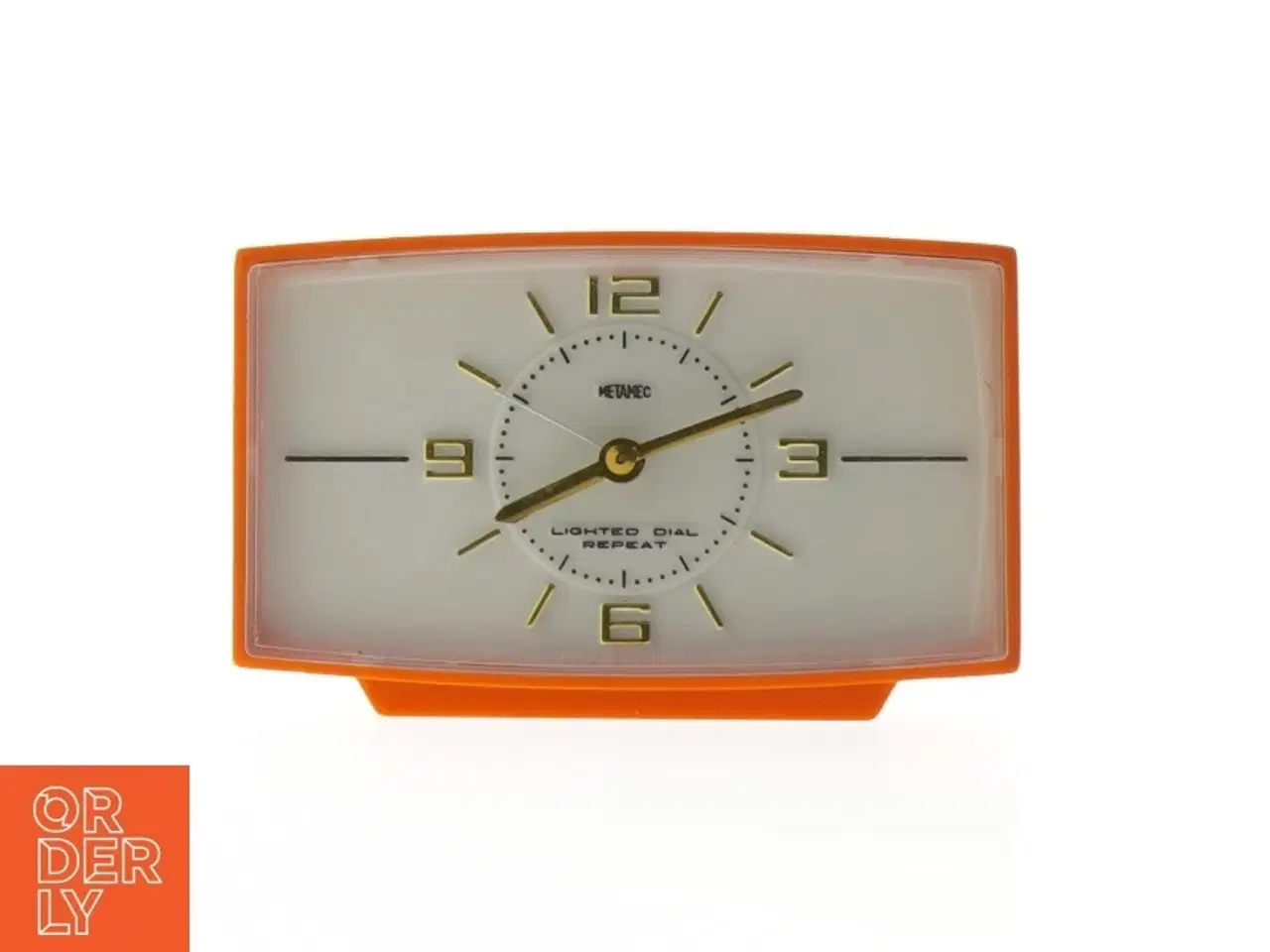 Billede 1 - Vintage orange Vækkeur fra Metamec (str. 14x8x6 cm)
