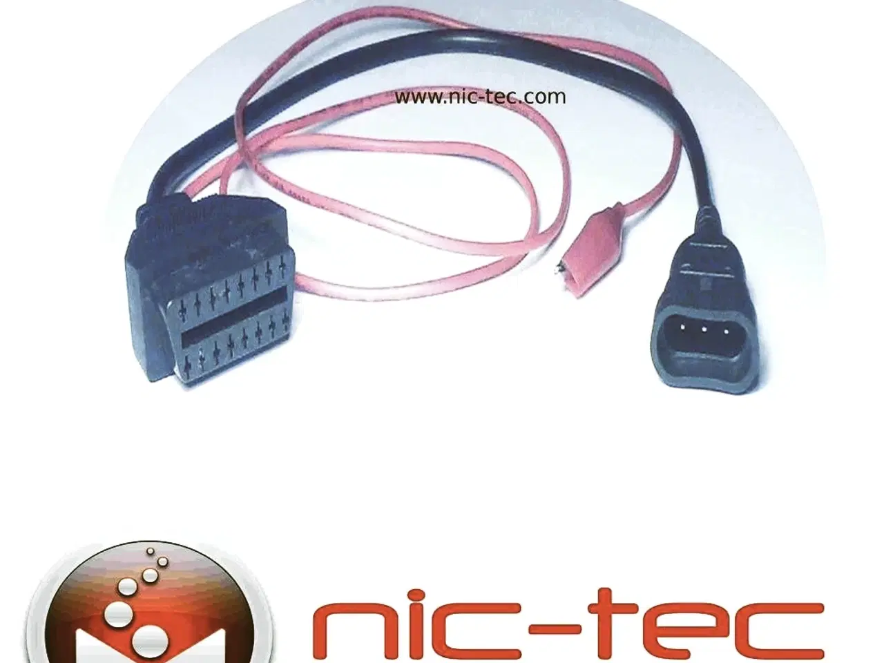 Billede 1 - 3pol til 16 Pol OBD Adaptor kabel til Fiat og Alfa