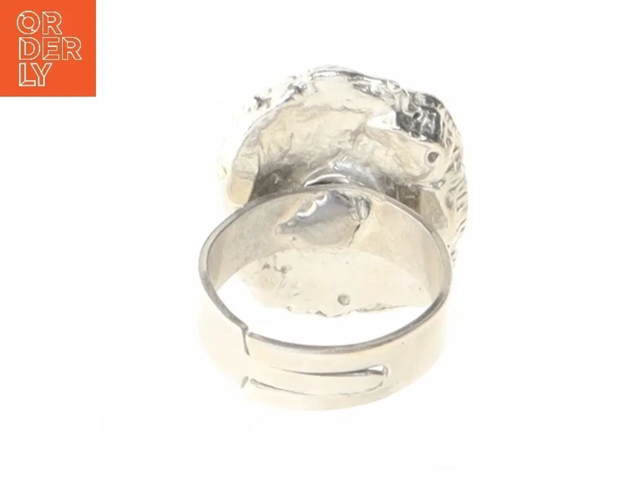 Billede 3 - Sølv ring med grønne sten (str. 52 mm)