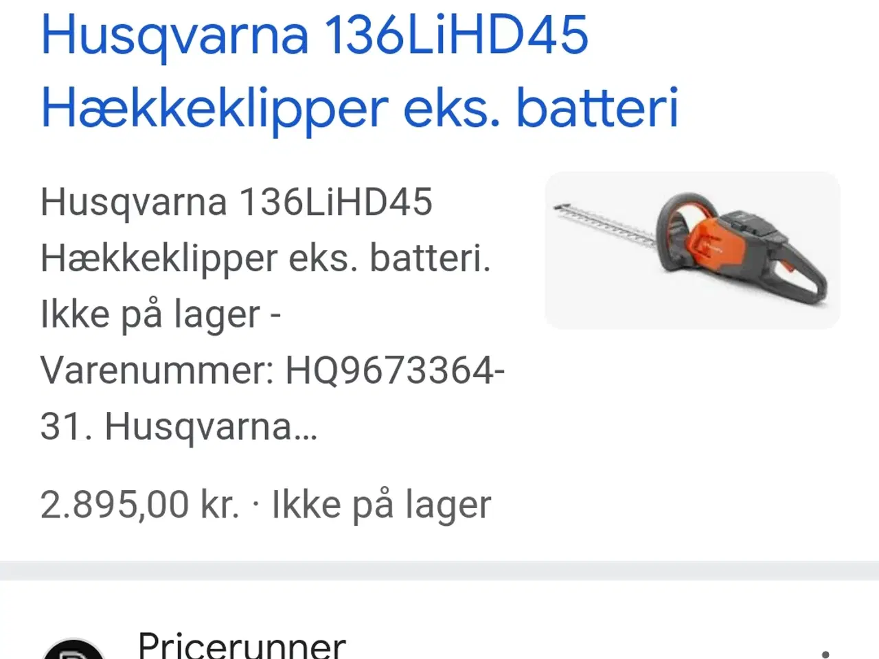 Billede 7 - Husqvarna batteri hækkeklipper, buskrydder og batt