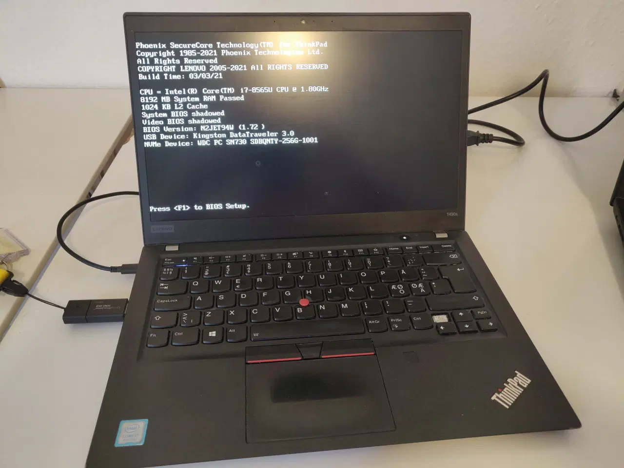 Billede 1 - Lenovo T490s Bærbar