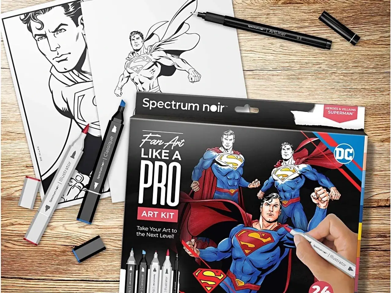 Billede 1 - DIY Superman Illustrations Kit - Skab Unik Fan-Art