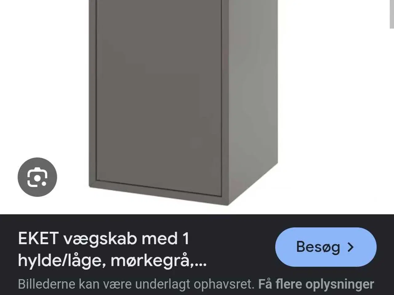 Billede 1 - IKEA EKET skab (usamlet) mørkegrå