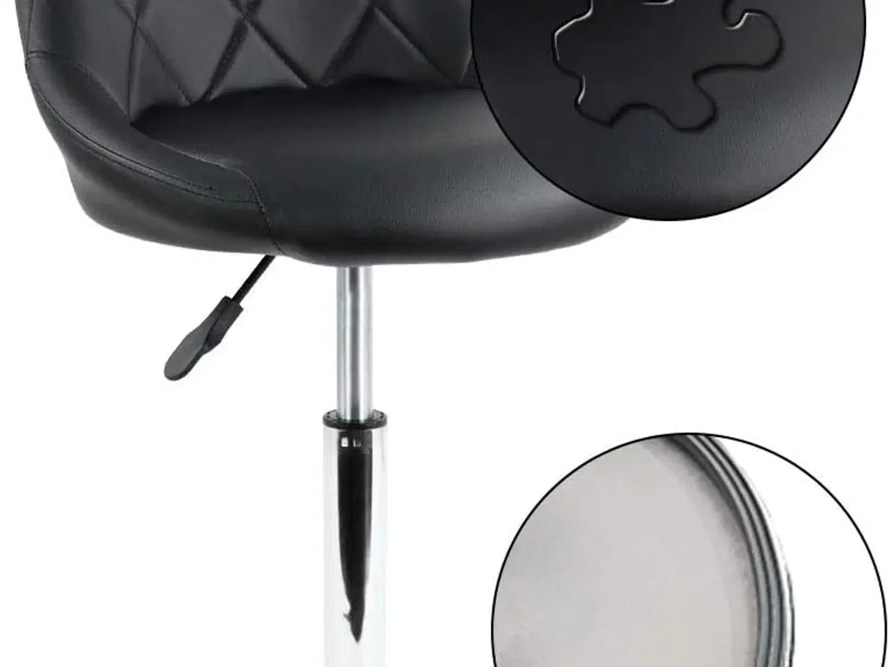 Billede 6 -  FURWOO Stool PU Leather Bar Stool Swivel Counter
