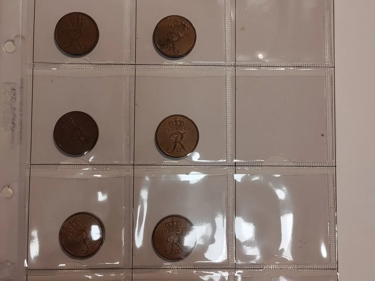 Billede 1 - Danmark 11 stk. forskellige 5 ører i bronze