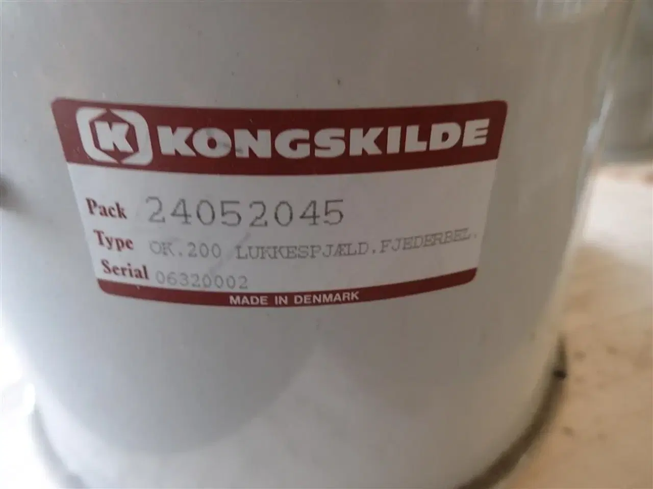 Billede 2 - Kongskilde lukkespjæld type OK.200  fjederbel.