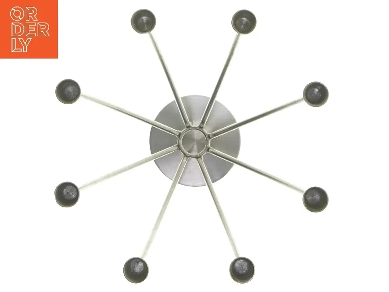 Billede 2 - Moderne lysestage i metal (str. 34x35 cm)