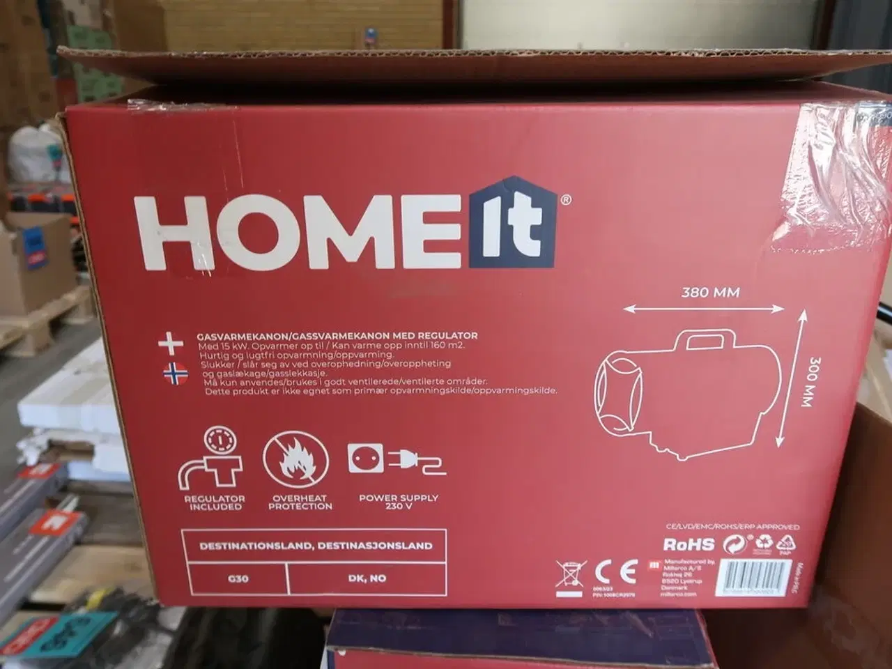 Billede 3 - HOME It® gasvarmekanon med regulator 15 kW 160 m² DK/NO