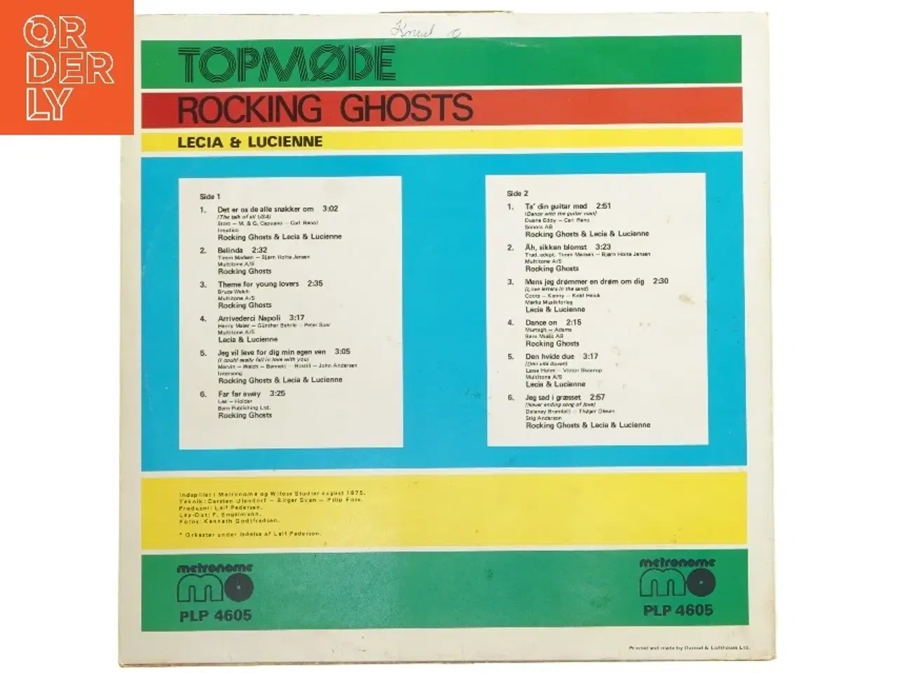 Billede 2 - Rocking Ghosts - Topmøde LP fra Metronome