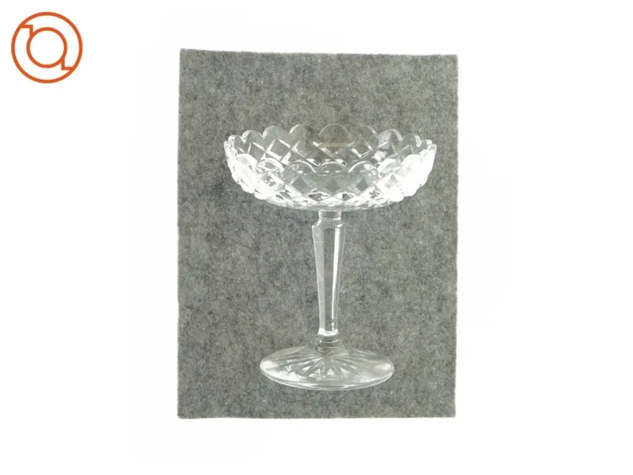 Billede 1 - krystal slikskål på fod