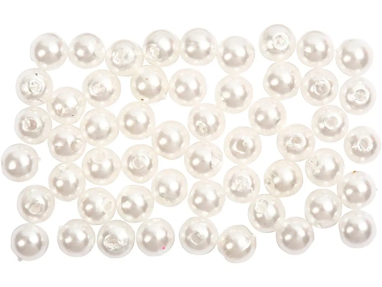 Billede 1 - Voksperler 5 mm - Perlemor, 100 stk. til Smykker