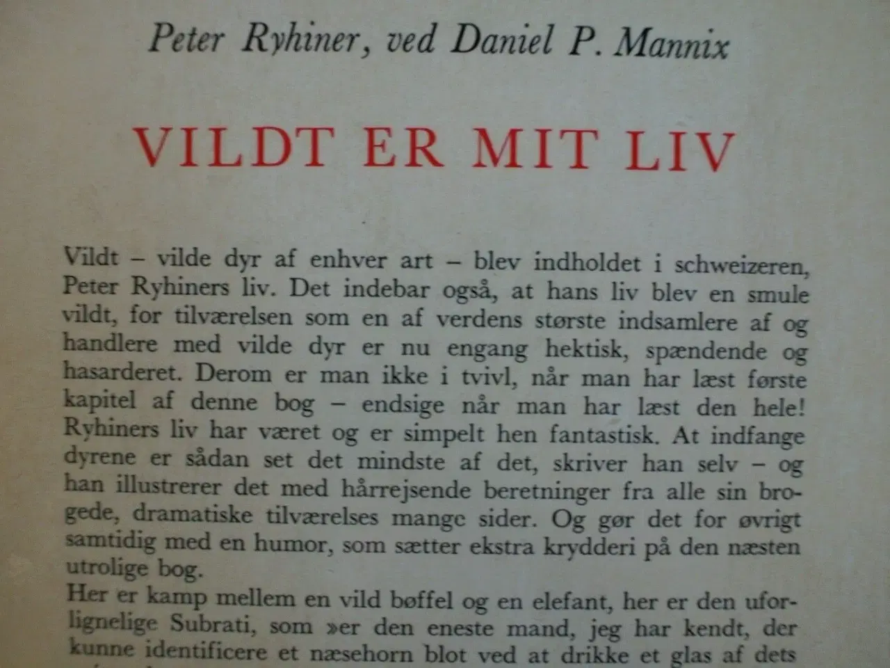Billede 4 - vildt er mit liv 1-2, af peter ryhiner, ved daniel
