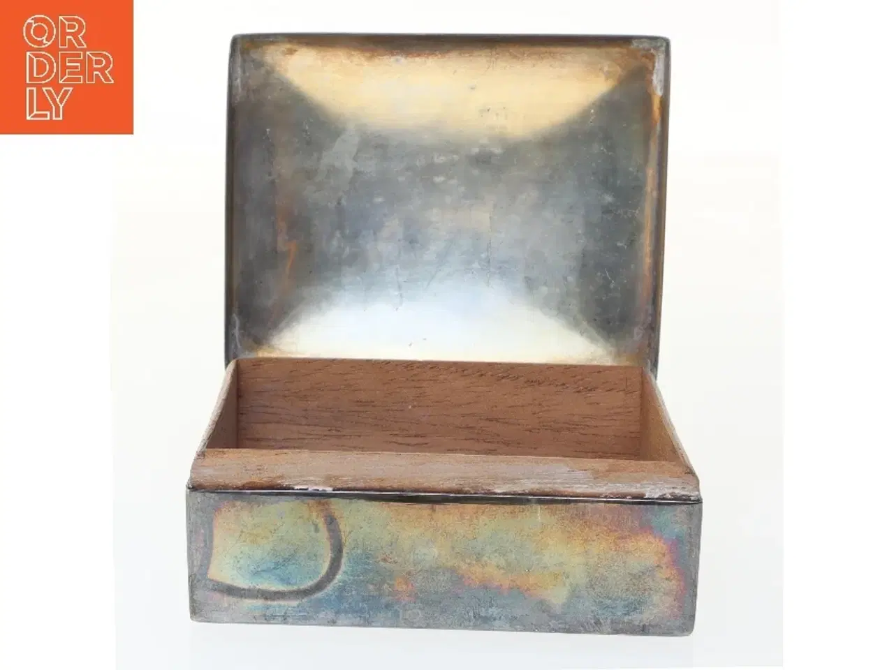 Billede 3 - Lille metalæske med låg (str. 9x7x3,5 cm)