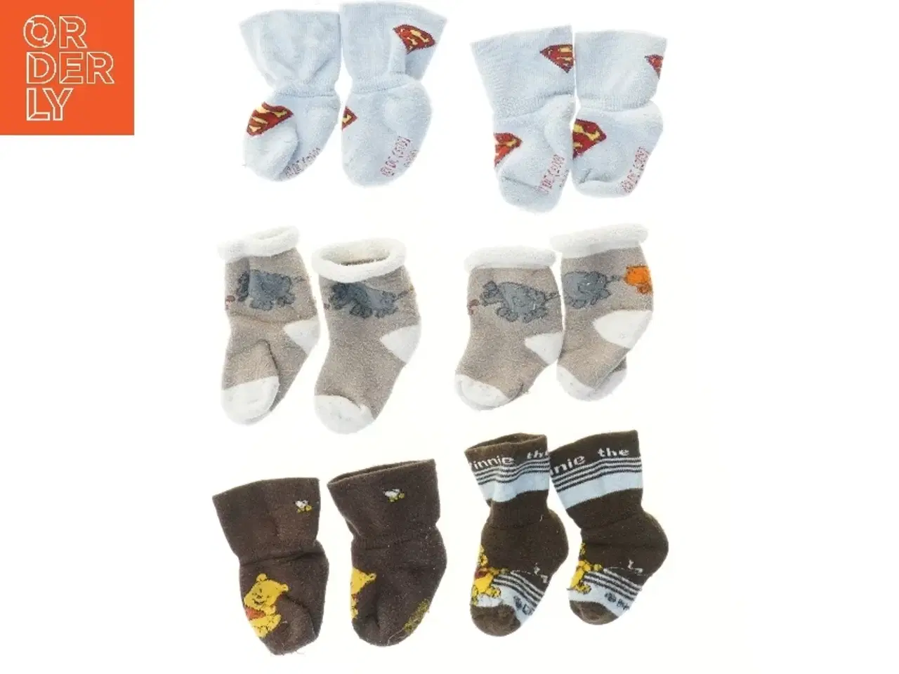 Billede 2 - Babysokker med tegneseriefigurer (str. ca. 12 cm)