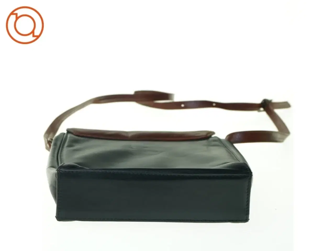 Billede 4 - Vintage Tofarvet Læder Crossbody Skulder Taske fra Eros (str. 23 x 23 cm)