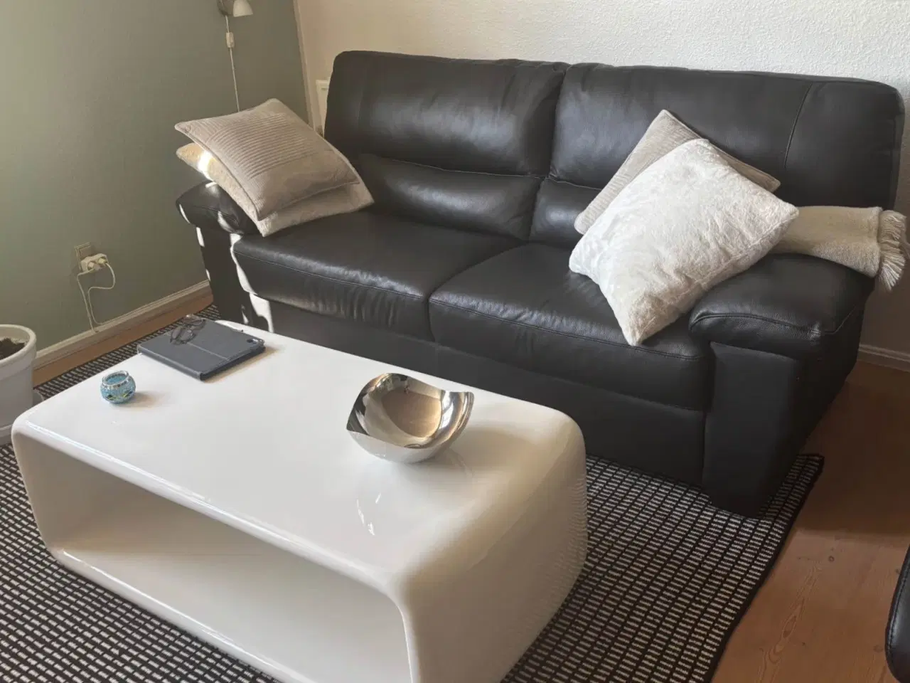 Billede 1 - Lædersofa