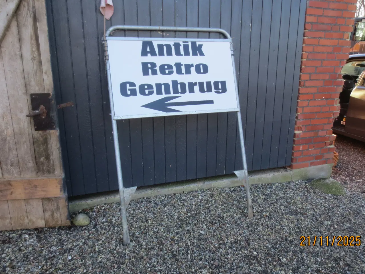 Billede 1 - 1 stk Skilt Antik-Retro- Genbrug