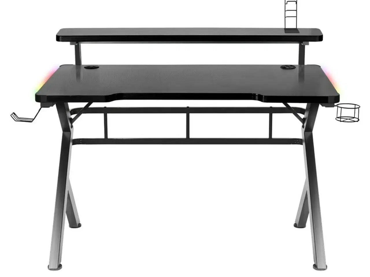 Billede 5 - Skrivebord Gaming Huzaro HZ-Hero 5.0 RGB Sort Stål Kulfiber 116 x 69,5 x 59 cm