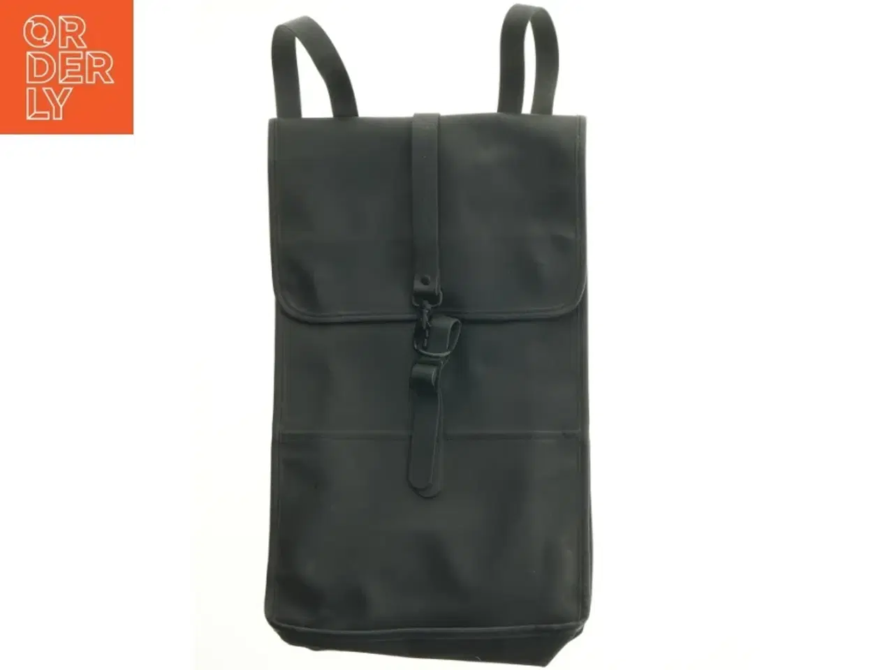 Billede 1 - Rains - Sort skuldertaske i læderlook fra Rains (str. 29x51 cm)