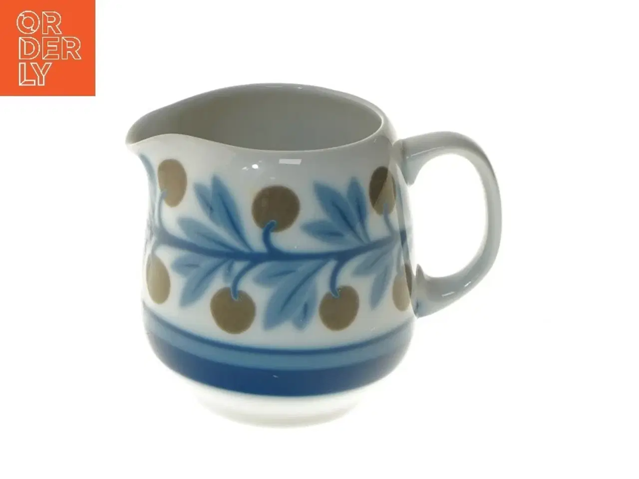 Billede 1 - Flødekande med bladmønster (str. 8 cm)