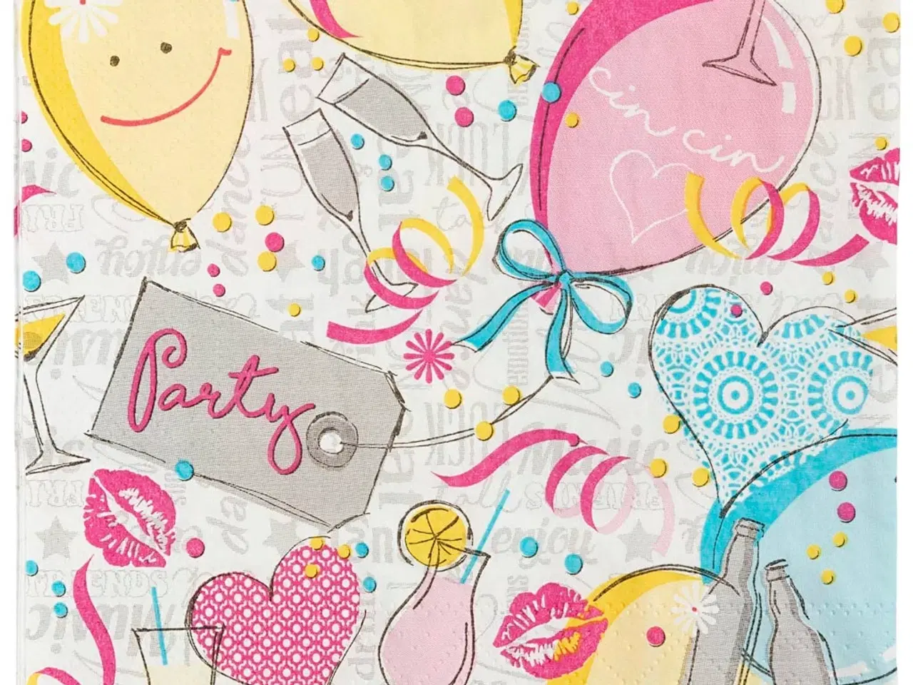 Billede 1 - Frokostservietter til Ballonfest - 20 stk. 33x33 cm