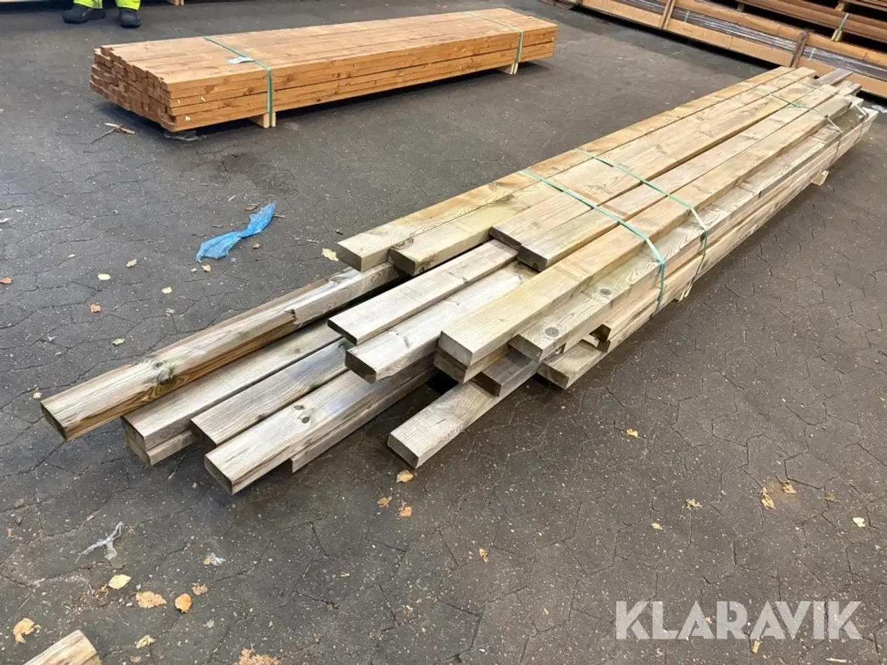 Billede 3 - Træ Trykimprægneret reglar 41 styk assorterede længder