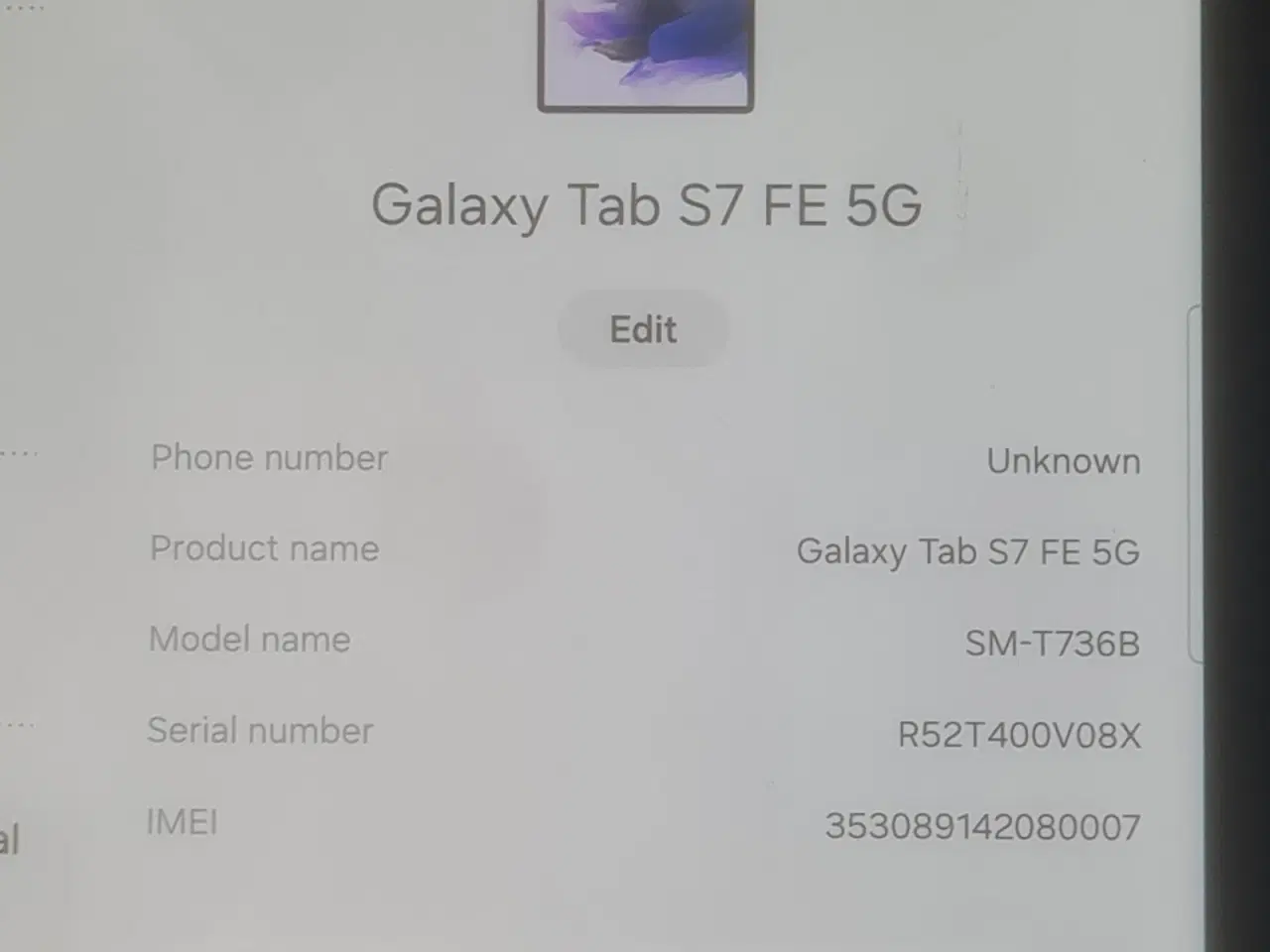 Billede 4 - Samsung Galaxy Tab S7 FE 5G